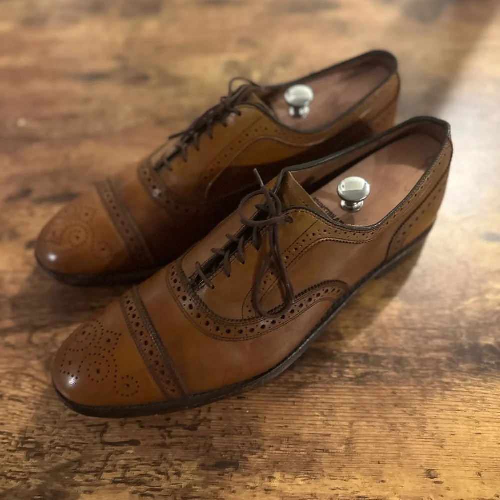 Allen Edmonds Two-Tone Brown Brogue Oxfords